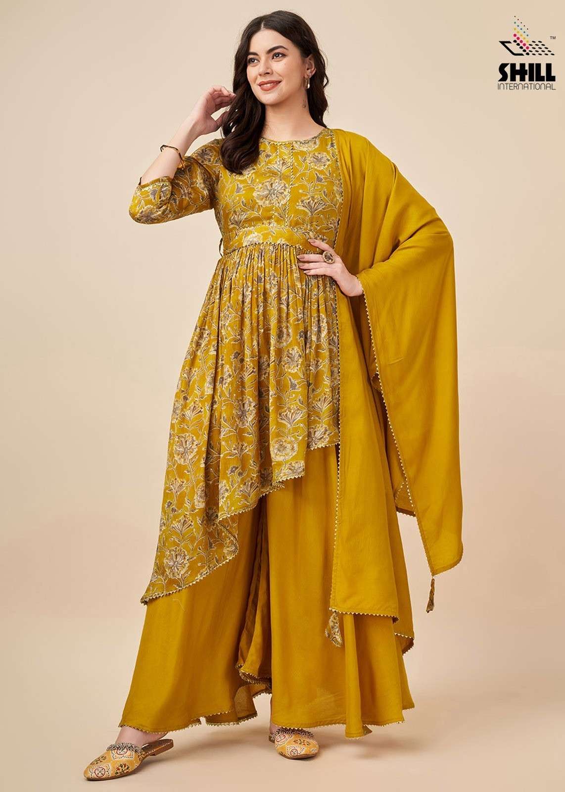 Mustard Embroidery Work E..